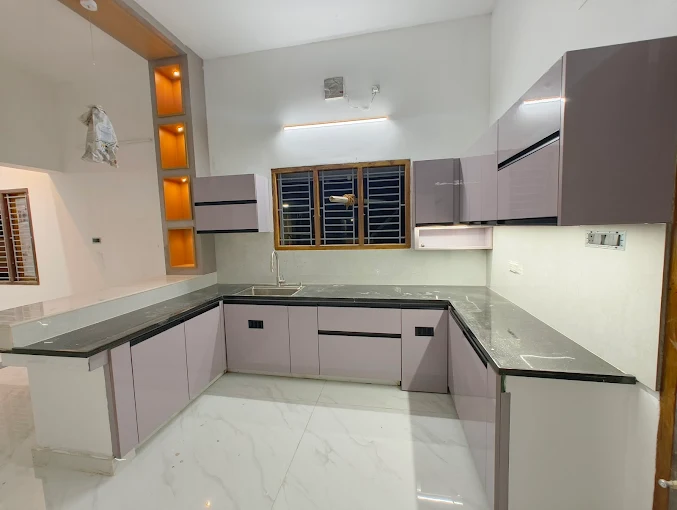 U-Shaped Modular Kitchen